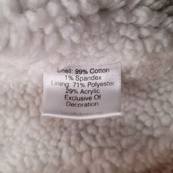 Hanna Andersson Jacket Kids Toddler 4 Blue Denim Sherpa Lined Applique Novelty - Picture 11 of 12